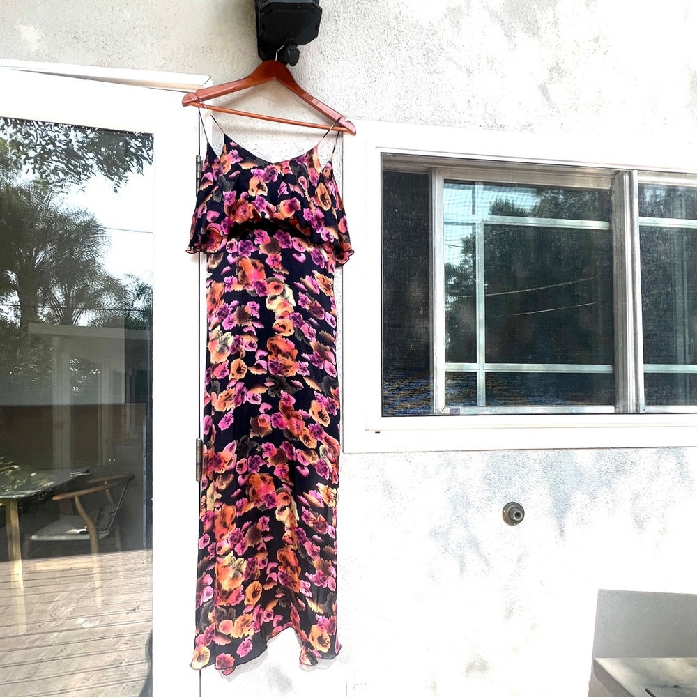 Silk floral maxi
